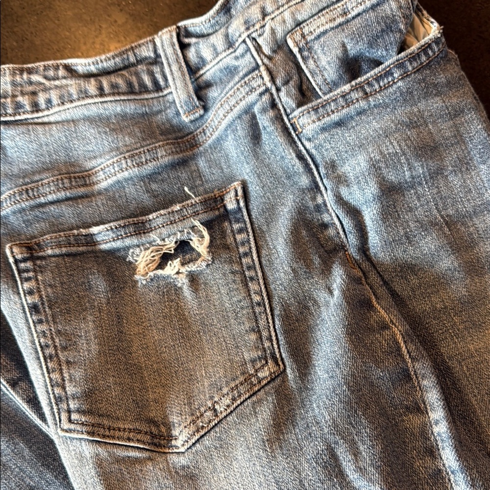 Flying Monkey Stylish Light Blue Distressed Women's Jeans. Size 26 - Picture 2 of 5